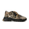 Babywalker Nubuk Leather & Mesh Chunky Sneakers Gold